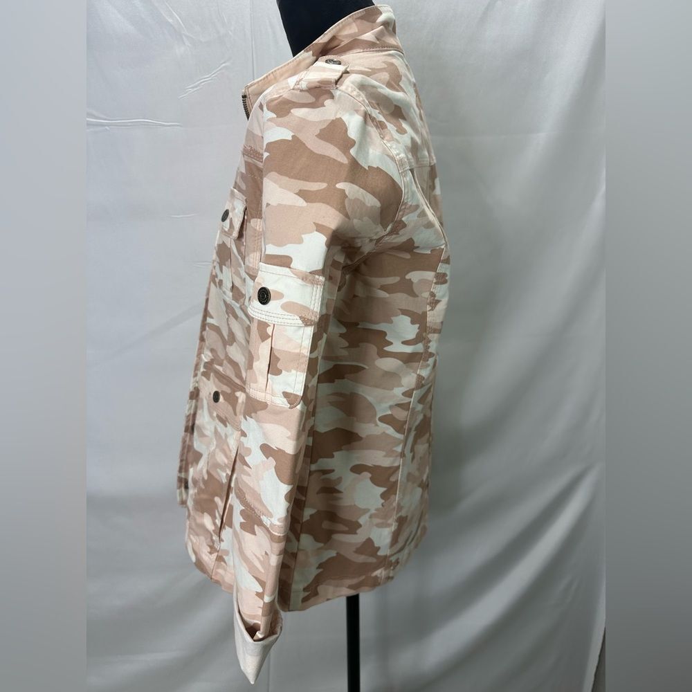 Harper Liv Pink and White Camo Utility Jacket Jacket L - Picture 7 of 10